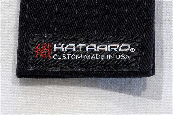 Kataaro deluxe brushed cotton black belt label, May 2022, Perth