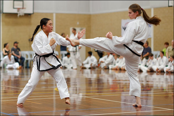 First Tae Kwon Do free sparring, March 2019, Perth