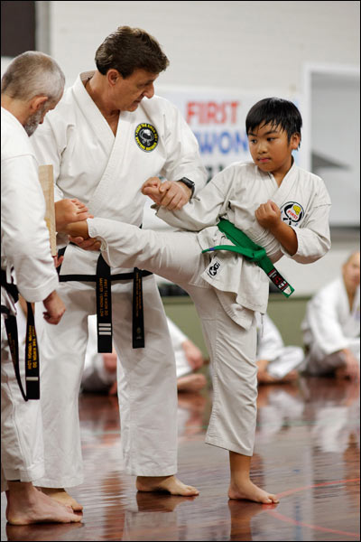 First Tae Kwon Do instruction, May 2021, Perth