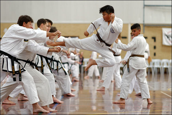 First Tae Kwon Do flying side kick, September 2021, Perth