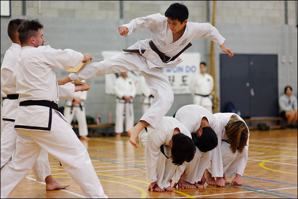 First Tae Kwon Do flying side kick, June 2022, Perth