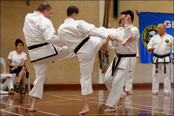 First Tae Kwon Do free sparring, September 2022, Perth