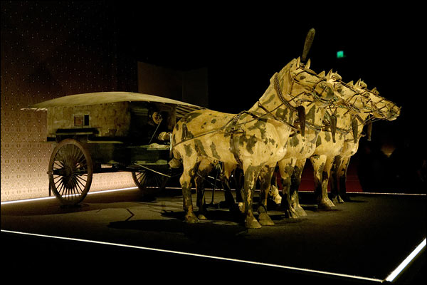 Ancient Chinese terracotta enclosed chariot, July 2025, Perth