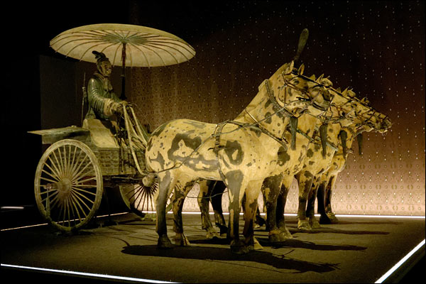 Ancient Chinese terracotta escort chariot, July 2025, Perth