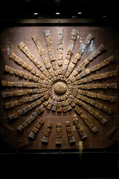 Ancient Chinese stone armour pieces, July 2025, Perth