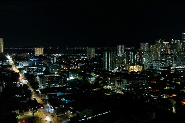 Penang cityscape at night, October 2025, Malaysia