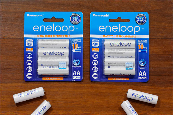 Sanyo and Panasonic Eneloop AA batteries, February 2026, Perth