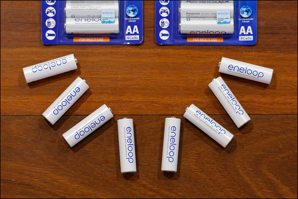 Sanyo and Panasonic Eneloop AA batteries, February 2026, Perth