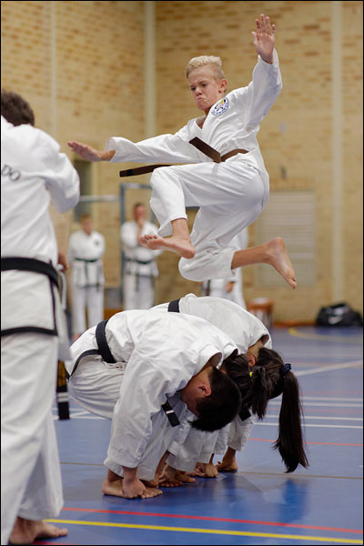 First Tae Kwon Do flying side kick, January 2019, Perth