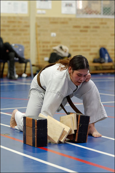 First Tae Kwon Do knife-hand strike break, October 2023, Perth