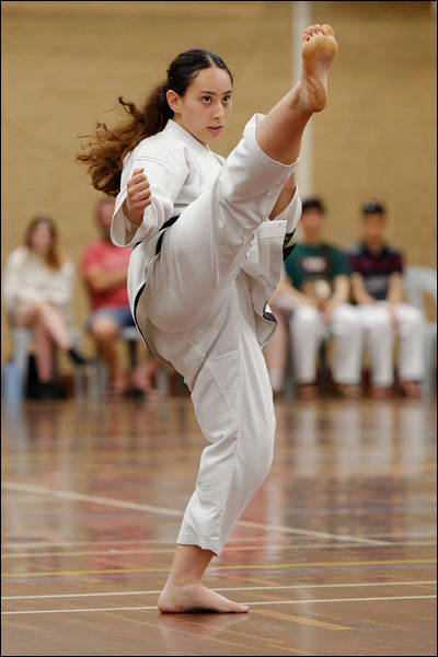 First Tae Kwon Do front snap kick, December 2023, Perth