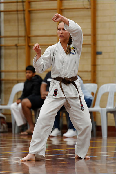 First Tae Kwon Do twin guarding block, December 2023, Perth