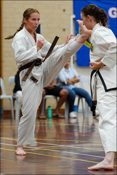 First Tae Kwon Do reverse crescent kick, December 2023, Perth