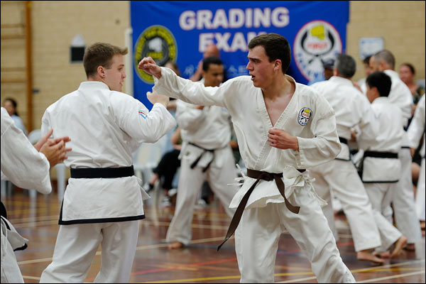 First Tae Kwon Do free sparring, December 2023, Perth