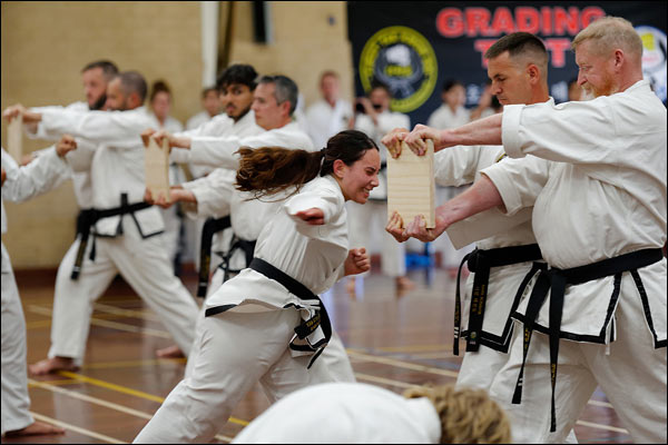 First Tae Kwon Do ridge-hand strike break, December 2023, Perth