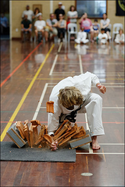 First Tae Kwon Do knife-hand strike break, December 2023, Perth