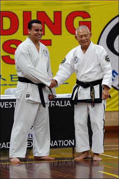 First Tae Kwon Do black belt promotion by Master Vernon Low, December 2023, Perth