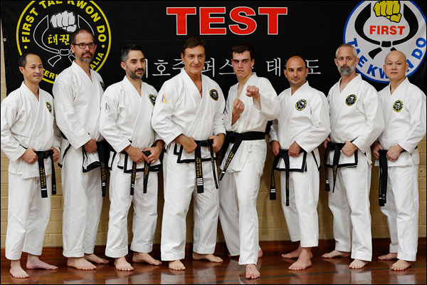 First Tae Kwon Do Morley Branch instructors and black belts, December 2023, Perth