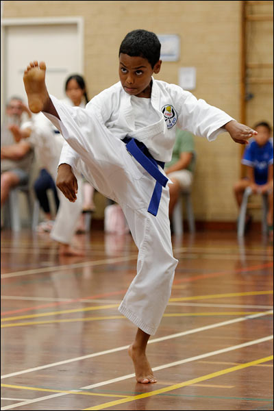 First Tae Kwon Do front snap kick, March 2024, Perth