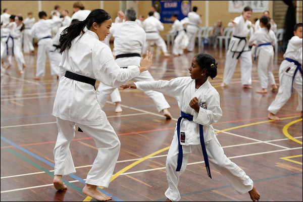 First Tae Kwon Do free sparring, March 2024, Perth