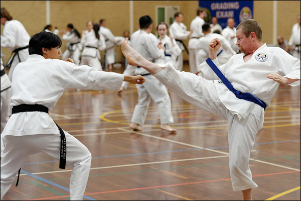 First Tae Kwon Do free sparring, March 2024, Perth