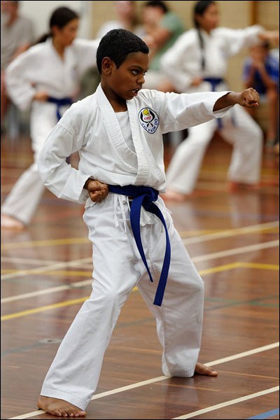 First Tae Kwon Do punching, March 2024, Perth