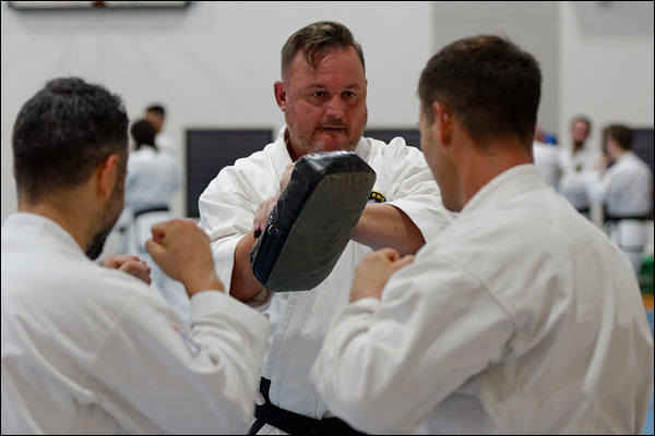 First Tae Kwon Do bag work, May 2024, Perth