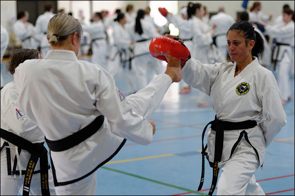 First Tae Kwon Do bag work, May 2024, Perth
